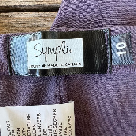 Sympli Canada Lagenlook Pull-Up Laser Cut Pants Lavender Size 10 GUC - Picture 7 of 10